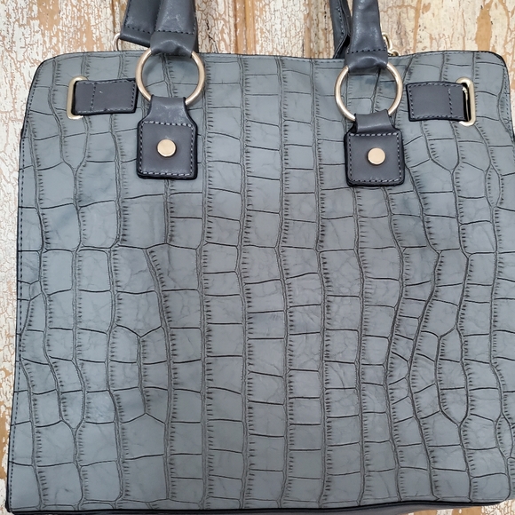 Gray Vegan Leather large bag. New - Picture 6 of 7